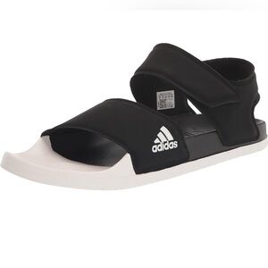 Adidas Adilette Sandal US Men’s Size 10 Black and White BRAND NEW